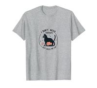 Je n'ai Pas Besoin de thérapie, J'Ai Juste Besoin de Mon Chat, Un Amoureux drôle des Animaux T-Shirt, Homme, Gris Chiné, 4XL