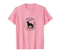 Je n'ai Pas Besoin de thérapie, J'Ai Juste Besoin de Mon Chat, Un Amoureux drôle des Animaux T-Shirt, Homme, Rose, 3XL