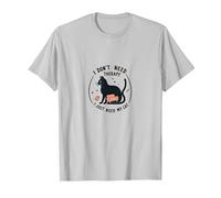 Je n'ai Pas Besoin de thérapie, J'Ai Juste Besoin de Mon Chat, Un Amoureux drôle des Animaux T-Shirt, Homme, Argent, S