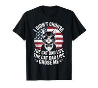 Je n'ai Pas Choisi la Vie de père de Chat La Vie de Chat m'a Choisi Les États-Unis T-Shirt