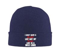 Je n'ai Pas De Liste De Choses À Faire Avant De Mourir, mais Ma Liste De Choses À Faire Est Longue comme Le Bras. Unisex Bonnets Hiver Léger Bonnet De Trawler Respirant Skull Cap pour Cyclisme