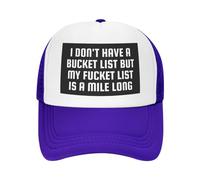 Je n'ai Pas De Liste De Choses À Faire Avant De Mourir, mais Ma Liste De Choses À Faire Est Longue comme Le Bras. Casquette De Camionneur Unisexe Bonnet De Golf Mode Sunhat pour Homme Golf