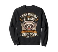 Je n'ai Pas de problème avec l'Autisme | Funny Raccoon Retro Sweatshirt