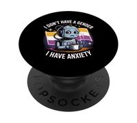 Je n'ai Pas De Sexe, J'Ai De L'anxiété Non Binaire PopSockets PopGrip Adhésif