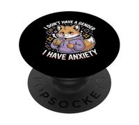 Je n'ai Pas De Sexe, J'Ai De L'anxiété Non Binaire PopSockets PopGrip Adhésif