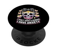 Je n'ai Pas De Sexe, J'Ai De L'anxiété Non Binaire PopSockets PopGrip Adhésif