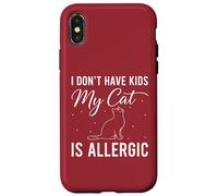 Je n'ai Pas d'enfants, Mon Chat est Allergique, drôles, Amoureux des Chats Coque pour iPhone X/XS