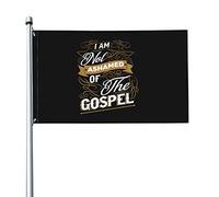 Je N'Ai Pas Honte De L'Évangile Drapeaux Décoratif Drôle Drapeaux De Jardin Durable Drapeau De Jardin Pour Intérieure Patio Balcon 90X150Cm