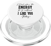 Je n'ai Pas l'énergie de Faire Semblant de t'aimer Aujourd'hui Asocial PopSockets PopGrip pour MagSafe