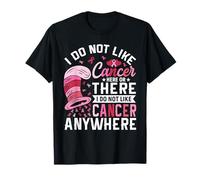 Je n'aime Pas Cancer Anywhere Pink Ribbon Fighter T-Shirt