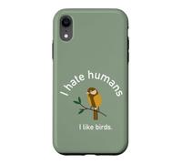 Je n'aime Pas Les Gens Aimer Les Oiseaux Nerd autiste ornitologue Coque pour iPhone XR