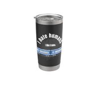 je n'aime pas les gens et j'aime les trains nerd autiste divers ASS Gobelet isotherme en acier inoxydable double paroi