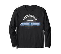 Je n'aime Pas Les Gens et J'aime Les Trains Nerd autiste Divers Ass Manche Longue