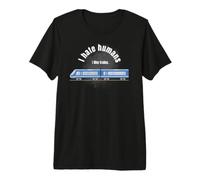 Je n'aime Pas Les Gens et J'aime Les Trains Nerd autiste Divers Ass T-Shirt Haut de Gamme