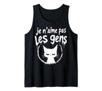 Je n'aime Pas Les Gens Expression drôle Non Sociable Chat Débardeur