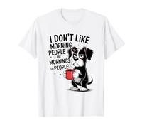 Je n'aime Pas Morning People, Mornings Or People, Retro Dog T-Shirt