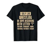 Je n'aime Que Le Catch en Disant Funny Wrestler T-Shirt Graphique avec Valeur