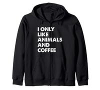 Je n'aime Que Les Animaux et Le café Sweat à Capuche