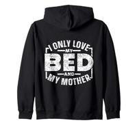 Je n'aime Que Mon Lit Et Ma Mère Maman Enfant Les Enfants Sweat à Capuche