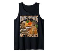 Je n'arrête pas d'avoir des pensées gay Funny Capybara Meme Bootleg Débardeur