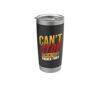 Je n'arrête pas de penser aux frites Gobelet isotherme en acier inoxydable double paroi