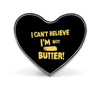 Je n'arrive pas à croire que je suis du beurre ! Broche bouton, épingles, badges en forme de cœur, décoration avec motif graphique pour chapeau, vêtements, sac