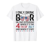 Je ne bois de la bière qu'à deux reprises lorsque c'est le 4 juillet T-Shirt