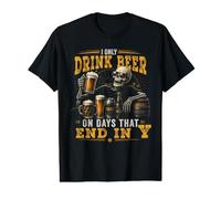 Je ne Bois de la bière Que Les Jours Qui se terminent par Y (au Dos) T-Shirt Graphique avec Valeur