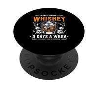Je ne Bois du Whisky Que 3 Jours par Semaine Hier, Aujourd'hui, Demain PopSockets PopGrip Adhésif