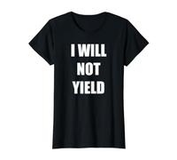 Je ne céderai Pas à la persévérance T-Shirt Graphique avec Valeur, Femme, Noir, L