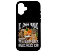 Je ne Combats Pas Mes démons Funny Capybara Meme Bootleg Y2K Coque pour iPhone 16