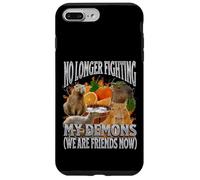 Je ne Combats Pas Mes démons Funny Capybara Meme Bootleg Y2K Coque pour iPhone 7 Plus/8 Plus