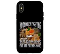Je ne Combats Pas Mes démons Funny Capybara Meme Bootleg Y2K Coque pour iPhone X/XS