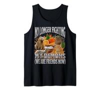Je ne Combats Pas Mes démons Funny Capybara Meme Bootleg Y2K Débardeur