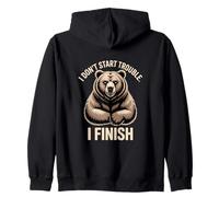 Je ne Commence Pas à Avoir des problèmes, Je Finis Grizzly Bear Sweat à Capuche