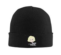 Je Ne Connais Rien Au Fuck Black Femme Homme Watch Cap Confortable Bonnet De Pêcheur Léger Bonnets Tricoté pour Jogging Ski Randonnée