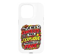 Je Ne Conteste Pas J’Explique Pourquoi C’Est Faux Football Coque pour iPhone 15 Pro