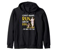 Je ne cours pas toujours avec mon chien Canicross Running Dog Lover Sweat à Capuche