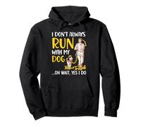 Je ne cours pas toujours avec mon chien Canicross Running Dog Lover Sweat à Capuche