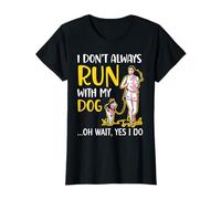 Je ne cours pas toujours avec mon chien Canicross Running Dog Lover T-Shirt