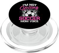 Je ne crie Pas, C'est Juste ma Voix de Maman footballeuse PopSockets PopGrip pour MagSafe