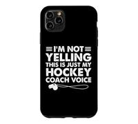 Je ne crie Pas, C'est Juste ma Voix d'entraîneur de Hockey, Maman, Papa Coque pour iPhone 11 Pro Max