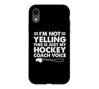 Je ne crie Pas, C'est Juste ma Voix d'entraîneur de Hockey, Maman, Papa Coque pour iPhone XR