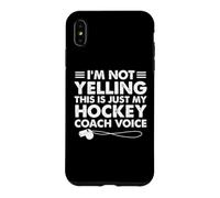 Je ne crie Pas, C'est Juste ma Voix d'entraîneur de Hockey, Maman, Papa Coque pour iPhone XS Max