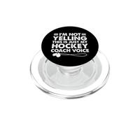 Je ne crie Pas, C'est Juste ma Voix d'entraîneur de Hockey, Maman, Papa PopSockets PopGrip pour MagSafe