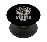 Je ne crie Pas, C'est ma Voix Viking Nordique scandinave PopSockets PopGrip Adhésif