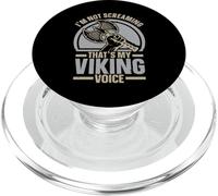 Je ne crie Pas, C'est ma Voix Viking Nordique scandinave PopSockets PopGrip pour MagSafe