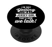 Je ne crie Pas I'm A Jersey Girl Vintage Humor Dark PopSockets PopGrip Adhésif