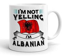 Je Ne Crie Pas, Je Suis Albanais Tasse À Café Unique Tasse À Thé Céramique Mug Idée Cadeau Pour Noël Bureau Pâques 330ml
