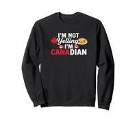 Je ne crie Pas, Je suis Canadian Funny Canada Poutine Maple Sweatshirt
